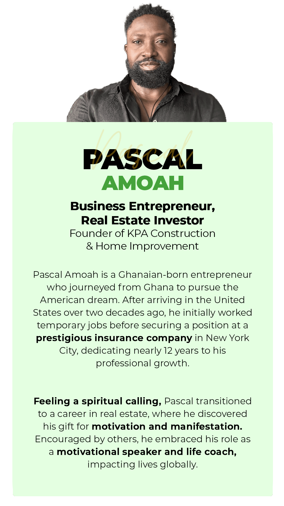 MOBILE - Pascal Amoah - Bio